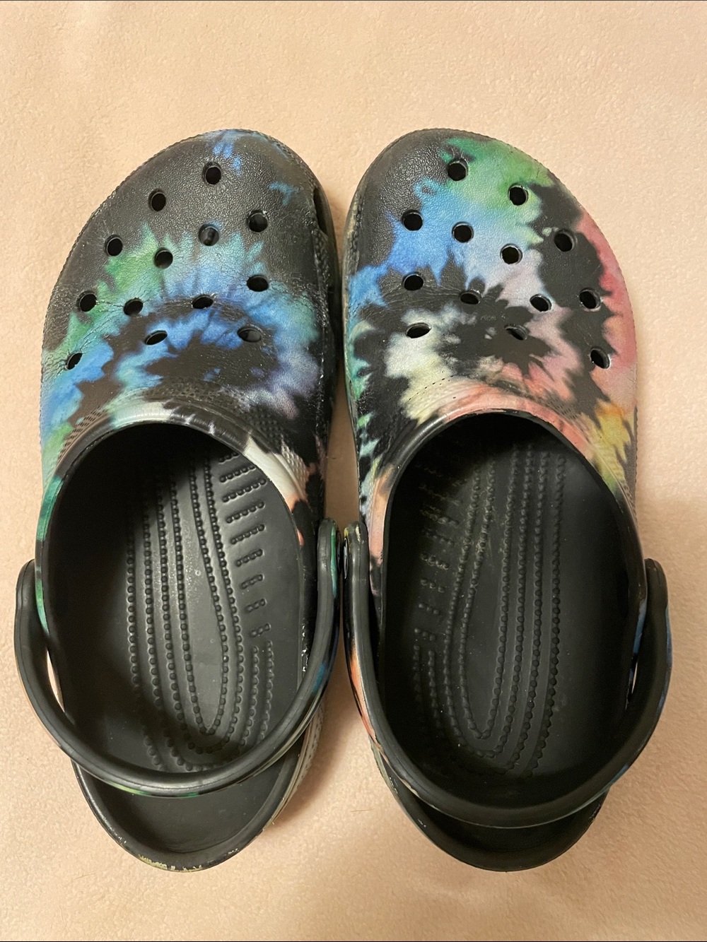 Tie-Dye Crocs - Black Multicolor